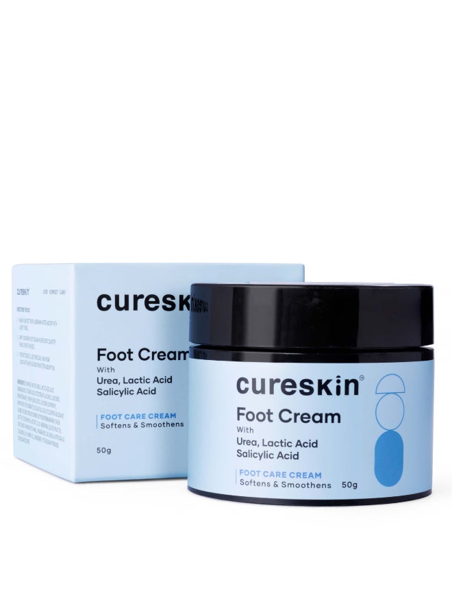 Cureskin كريم العناية بالقدمين للكعوب المتشققة | يصلح، ينعّم، ويقشر | كريم للقدمين للنساء والرجال، 50 جرام (عبوة واحدة) - Image 1